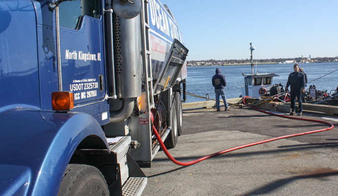 Delivering Marine Lubricants dockside RI