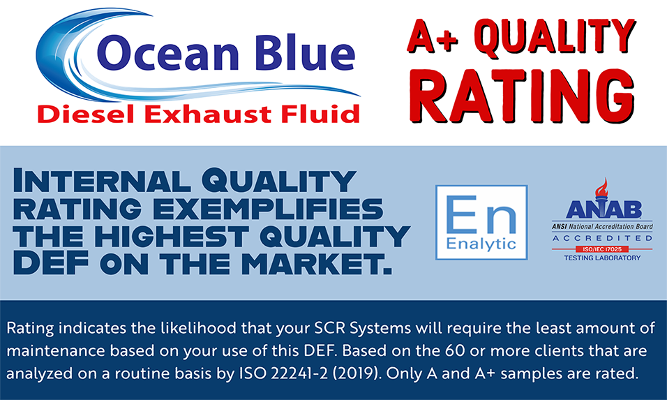 Ocean Blue DEF: A+ Quality Rating!